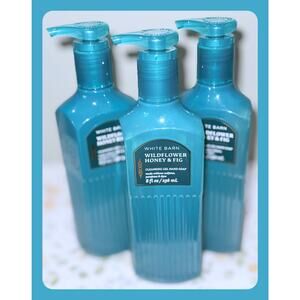 Bath & Body Works Wildflower Honey & Fig 8 fl oz Cleansing Gel Hand Soap x3